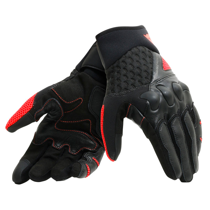 DAINESE -MOTO GLOVES BLACK/FLUO-RED 1815952-628-XXL
