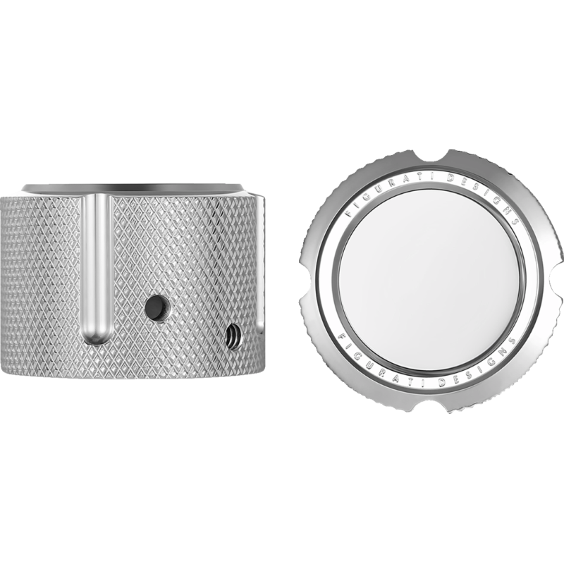 FIGURATI DESIGNS FRONT AXLE NUT COVERS PLAIN IN SILVER FD60-FAC-SS