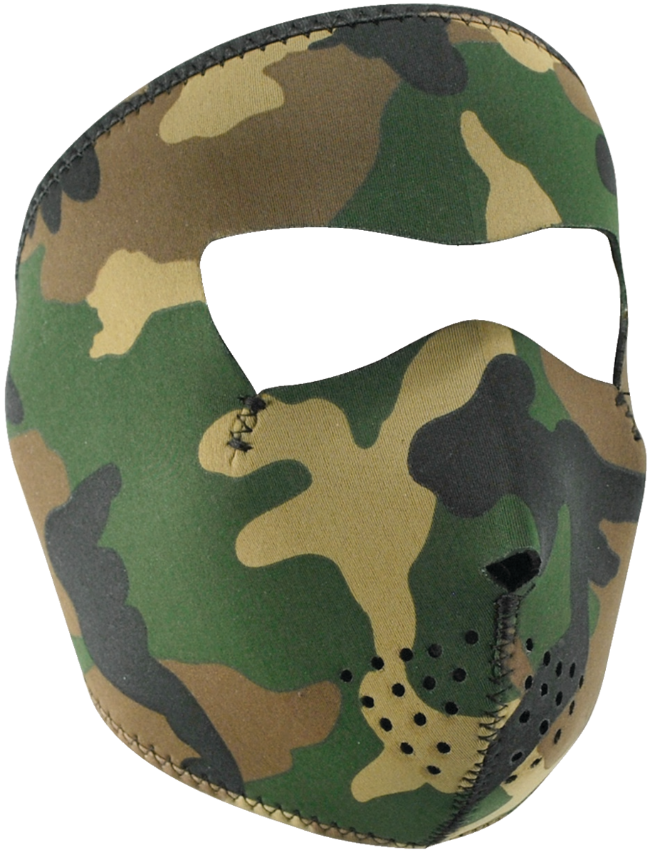 ZAN HEADGEAR MASK CAMO WOODLAND WNFM118