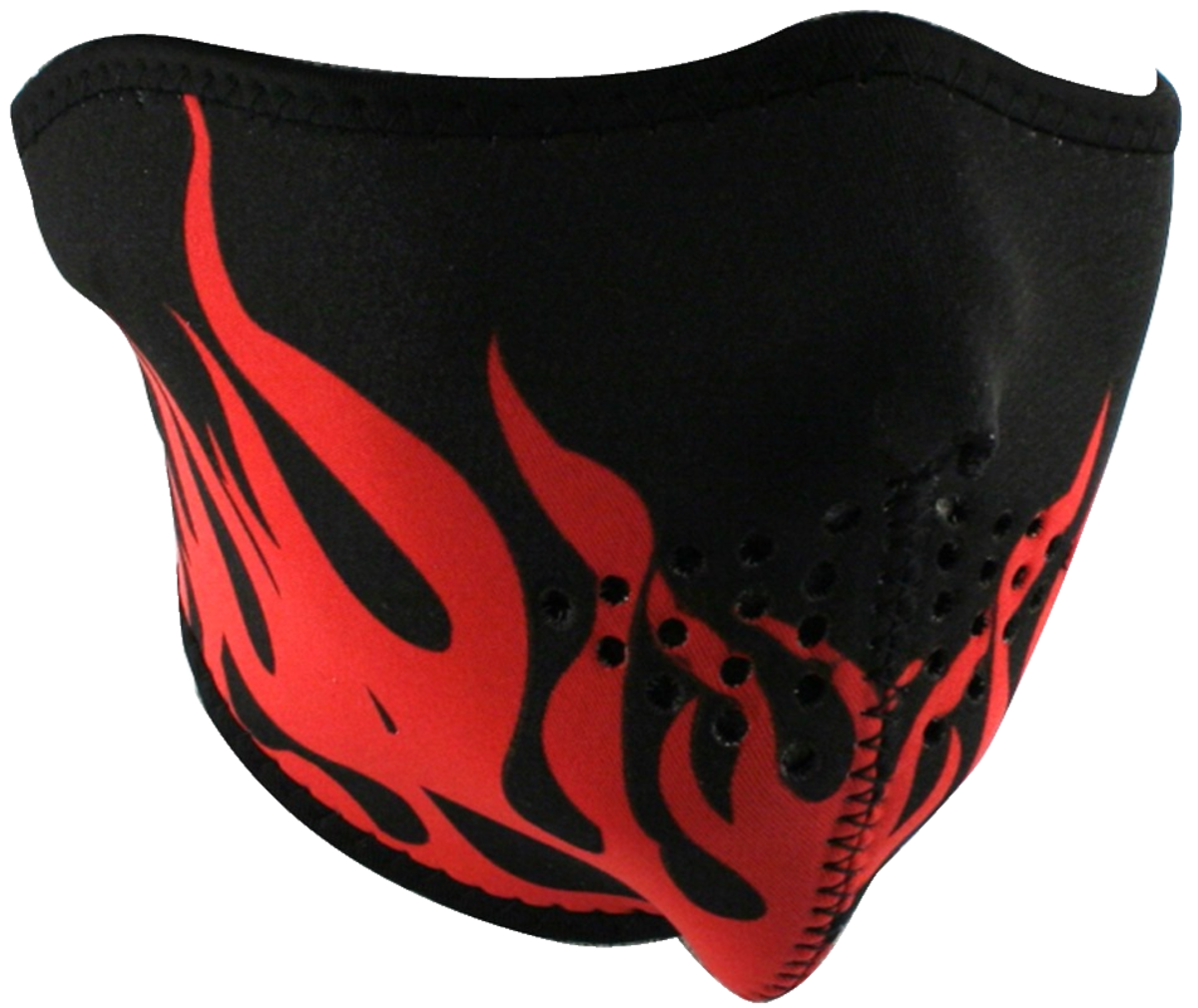 ZAN HEADGEAR 1/2 MASK RED FLAMES WNFM229RH