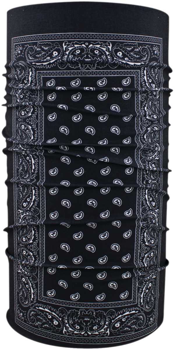 ZAN HEADGEAR MOTLEY BLACK PAISLEY T101