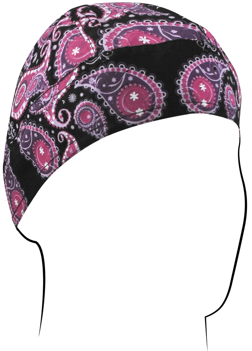 ZAN HEADGEAR FLYDANNA COTTON PURPLE PAISLEY Z691