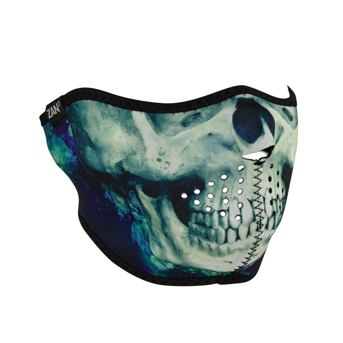 ZAN HEADGEAR HALF FACE MASK NEOPRENE PAINT SKULL WNFM414H