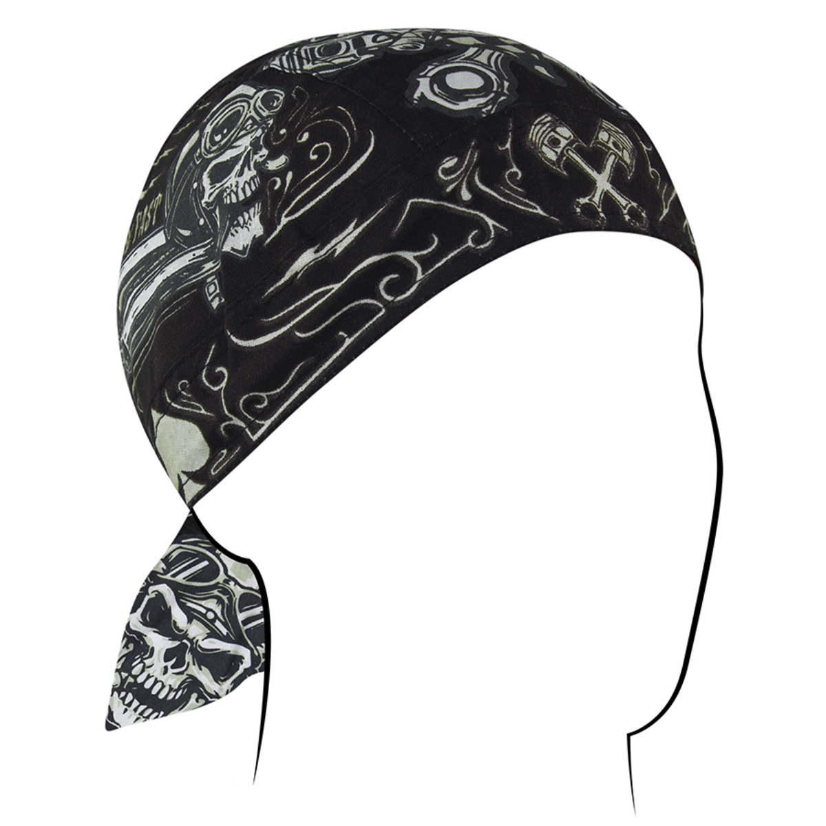 ZAN HEADGEAR FLYDANNA® COTTON BIKER SKULL Z712