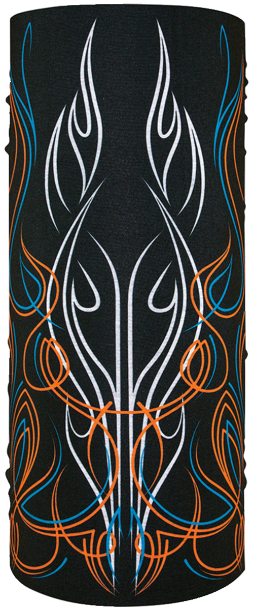 ZAN HEADGEAR MOTLEY TUBE POLYESTER PINSTRIPE FLAME T426