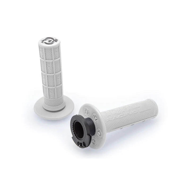 TORC 1 DEFY MX HOLE SHOT LOCK ON GRIPS 1/2 WAFFLE WHITE 3755-0102