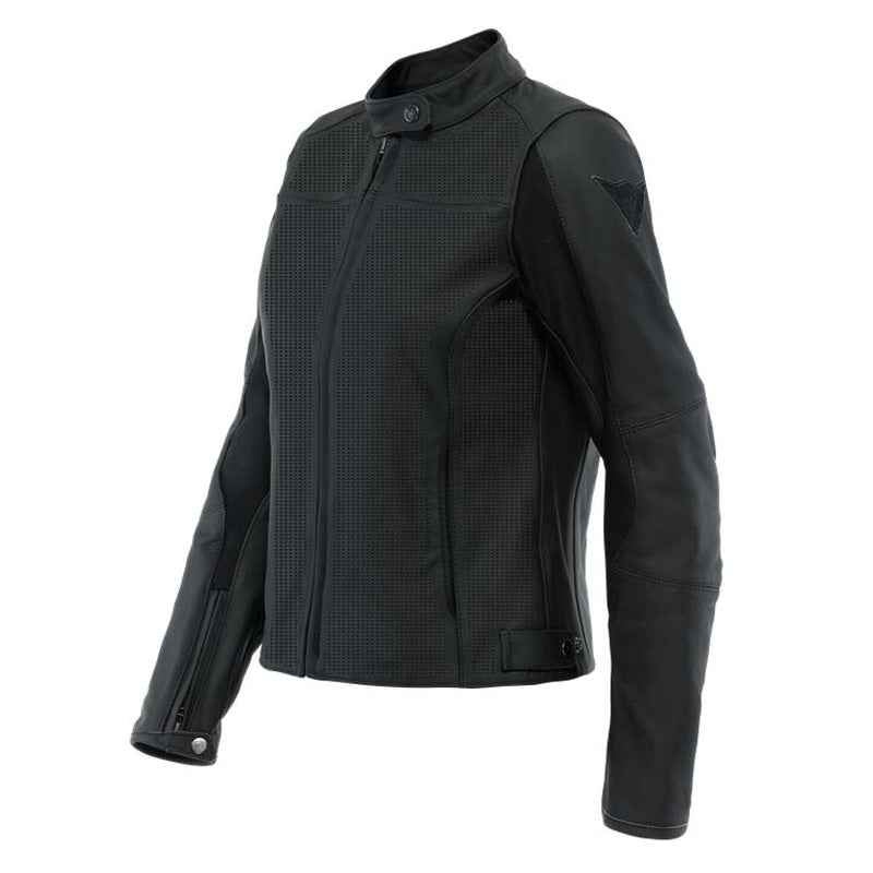 DAINESE RAZON 2 LADY LEATHER JACKET PERF. BLACK 2533886-001-40