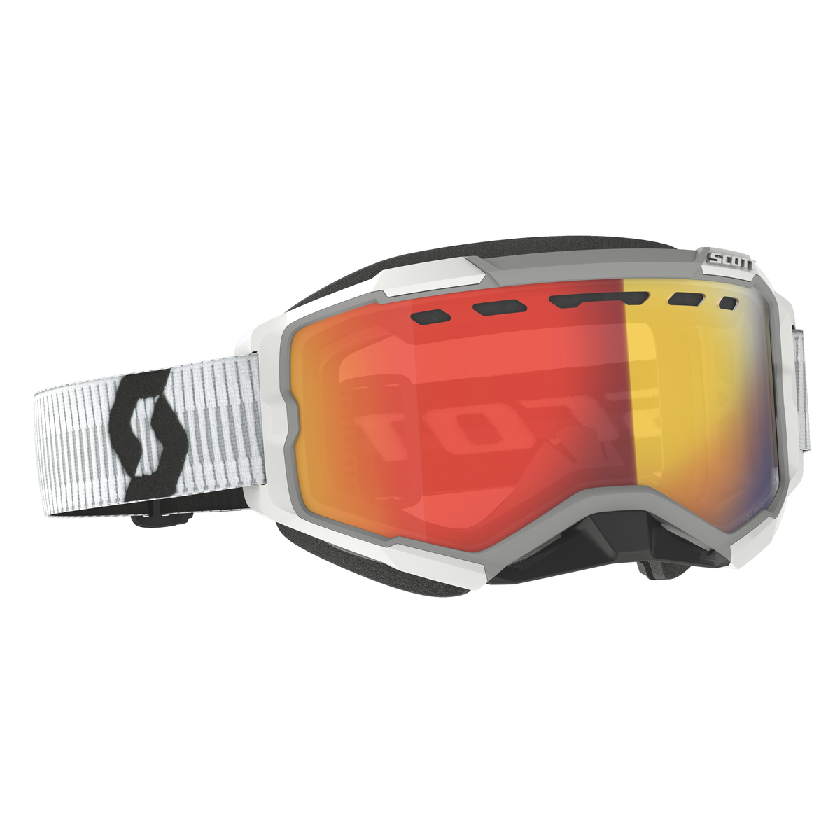 SCOTT FURY LS SNO WHITE W/LS RED CHR LENS 278604-0002341