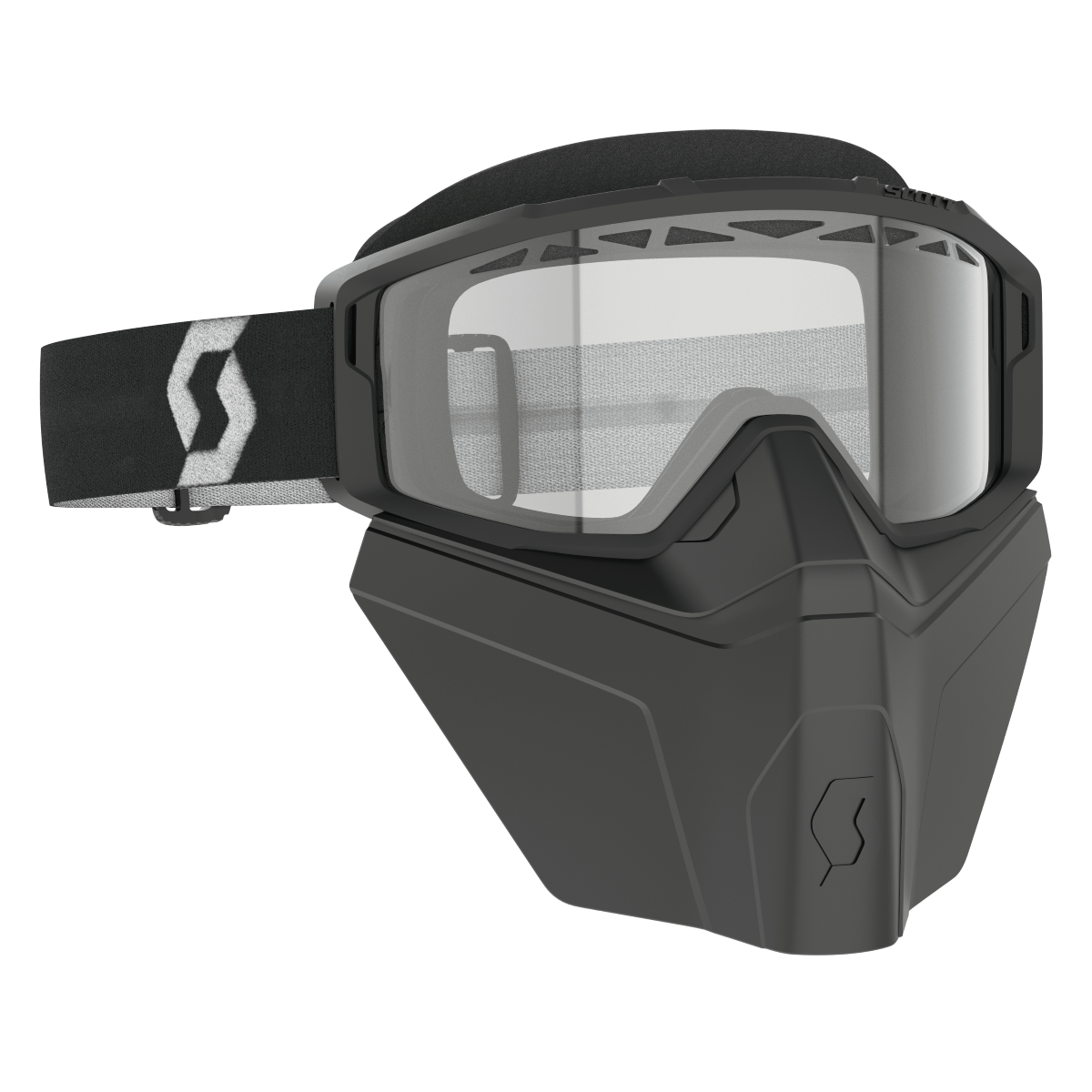 SCOTT PRIMAL SAFARI FACEMASK BLK/WHT CLEAR 278608-1007043