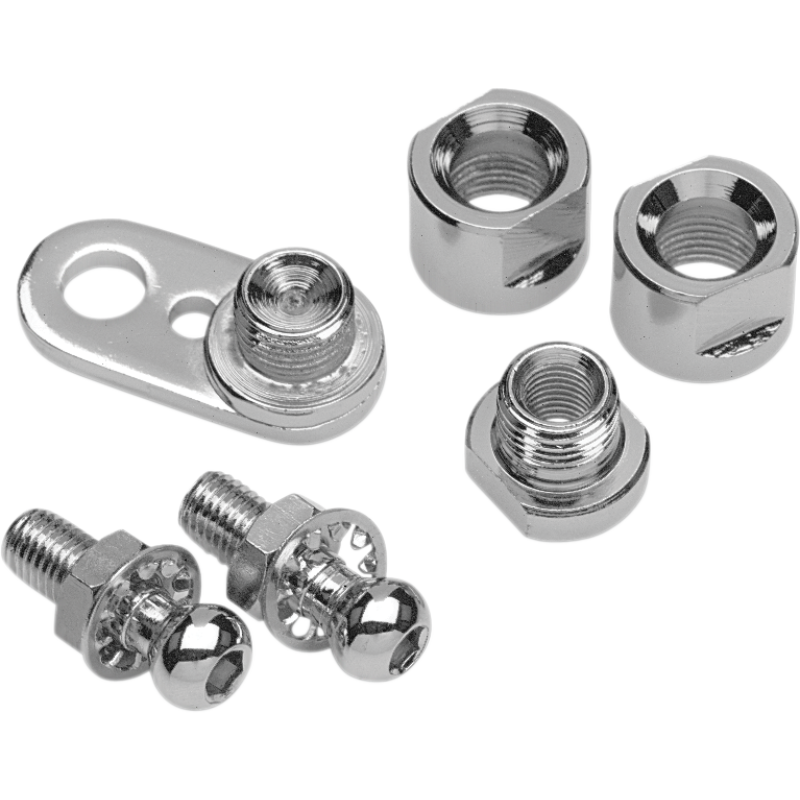 DRAG SPECIALTIES 88-19 OEM FRT T/S SWIVEL KIT CHR 1901-0383
