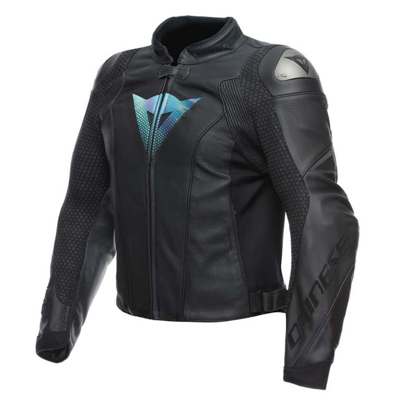 DAINESE VALOROSA 50TH LTD QDF PERF LEATHER JACKET BLACK 1533889-001-50