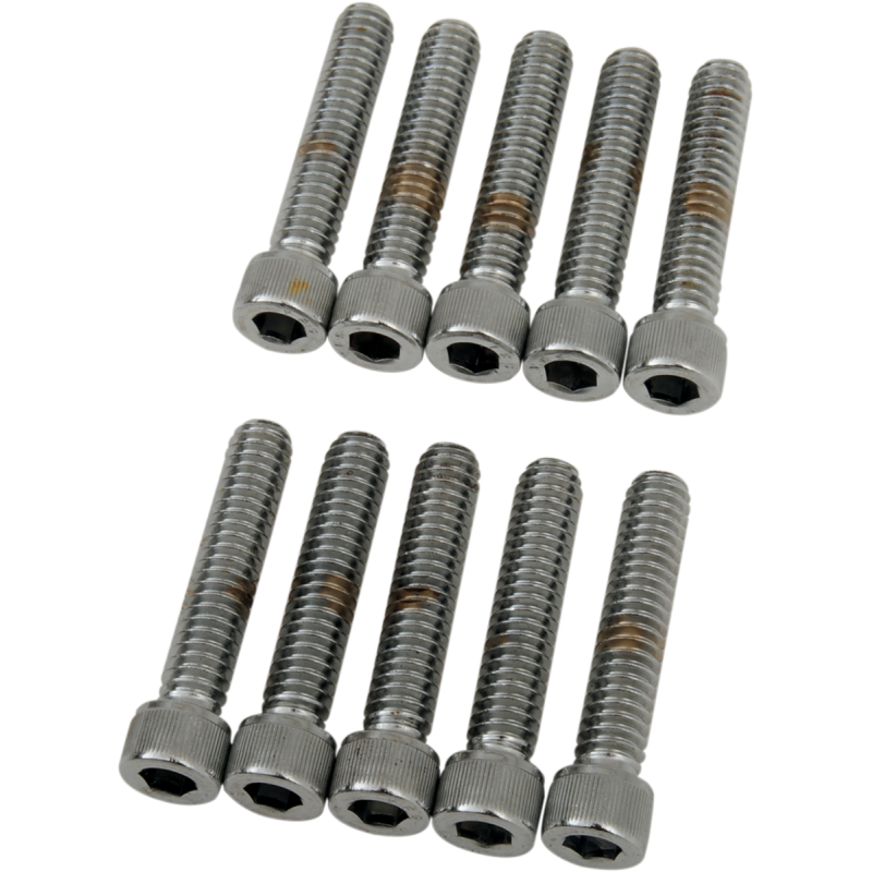 DRAG SPECIALTIES 1/4-20*1-1/4 ALLEN BOLTS(10)CY-CHROME MPB182