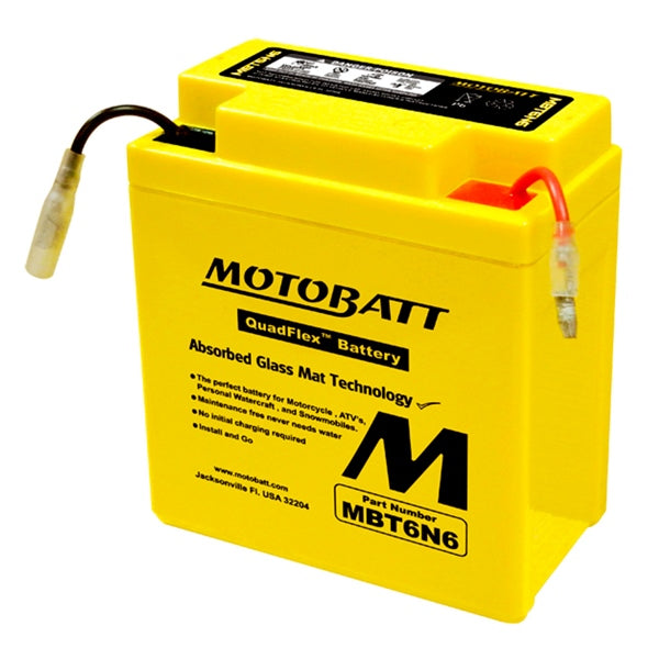 MOTOBATT MBT6N6 BATTERY QUADFLEX MOTOBATT MBT6N6