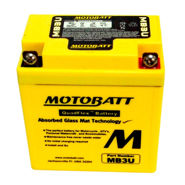 MOTOBATT MB3U BATTERY QUADFLEX MOTOBATT MB3U