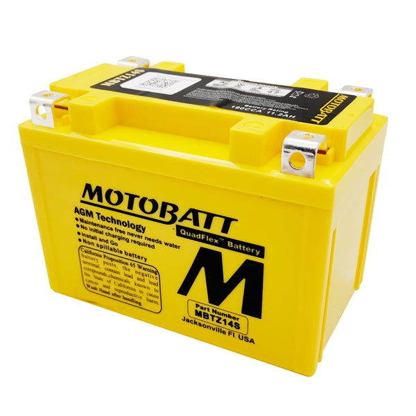 MOTOBATT MBTZ14S BATTERY QUADFLEX MOTOBATT MBTZ14S