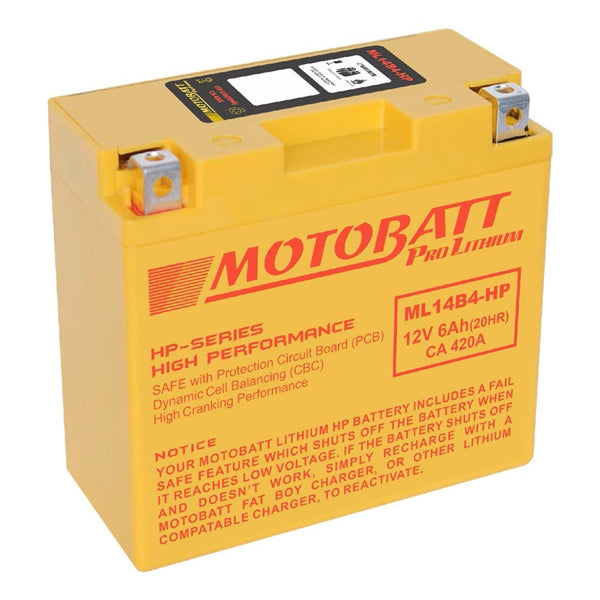 MOTOBATT ML14B4-HP BATTERY PRO LITHIUM MOTOBATT ML14B4-HP