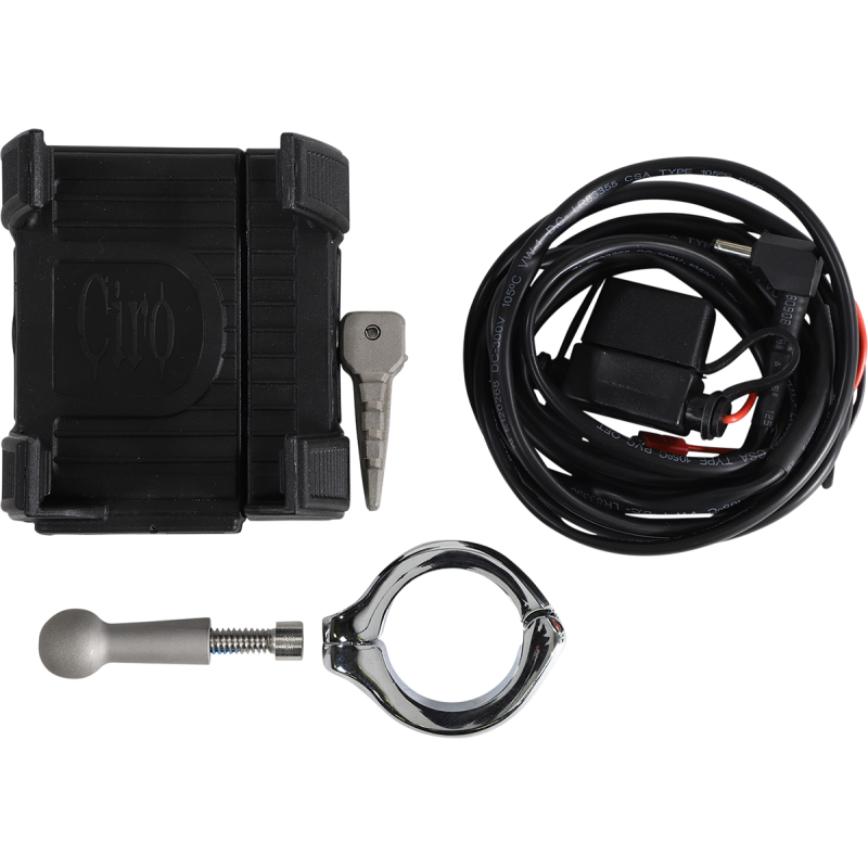 CIRO LLC SMARTPHONE/GPS HOLDER , H/BAR MNT CHR 50214