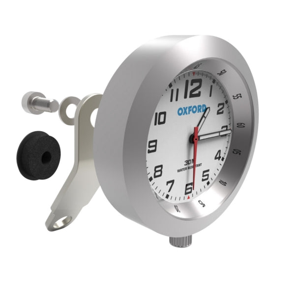OXFORD PRODUCTS ANALOGUE CLOCK SI/WH FACE OXFORD OX560