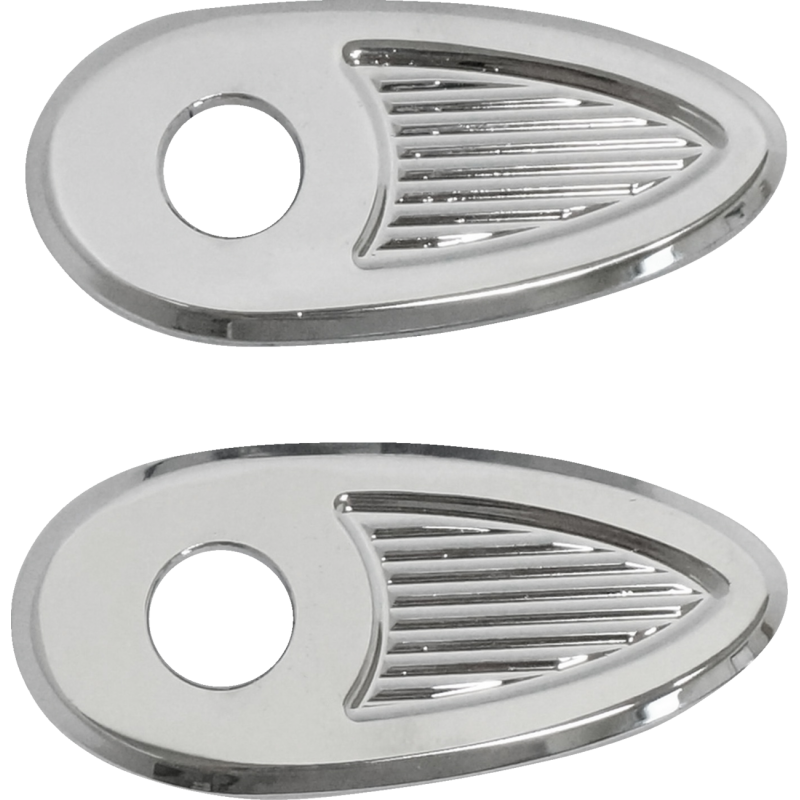 KODLIN FENDER STRUTS REAR INDICATOR ADAPTOR / COVER PLATE CHROME K68485