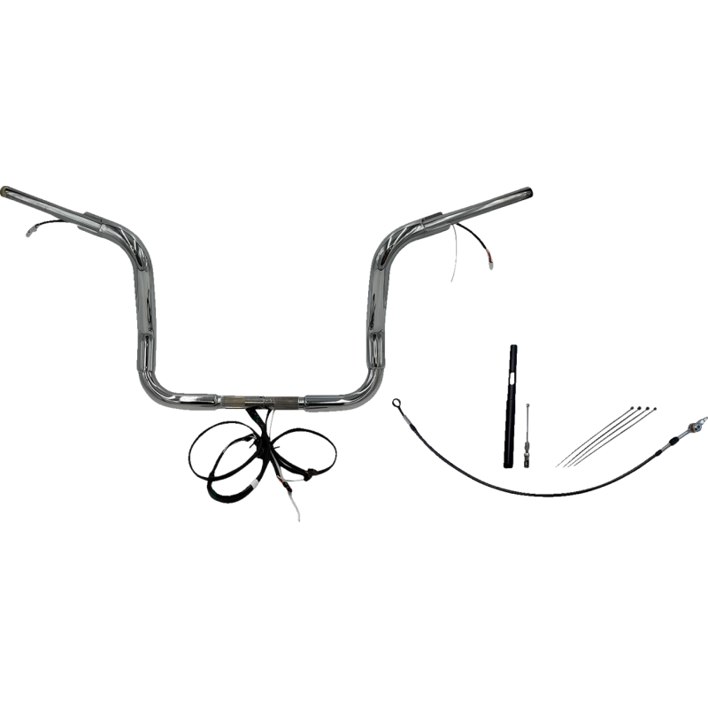 FAT BAGGERS INC HANDLEBAR KIT - POINTED TOP - 12" - CHROME 812412