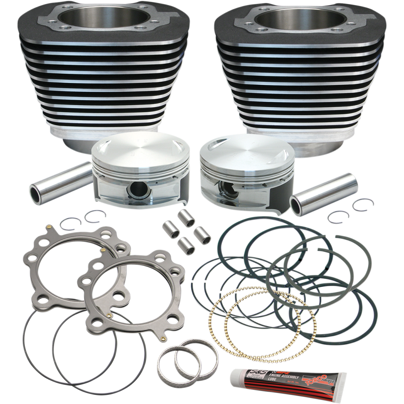 S&S CYCLE 106" T/C CYL/PISTON KIT BLACK 910-0203