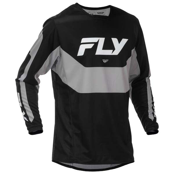 FLY KINETIC JERSEY BLACK/GREY YOUTH MEDIUM 379-420YM
