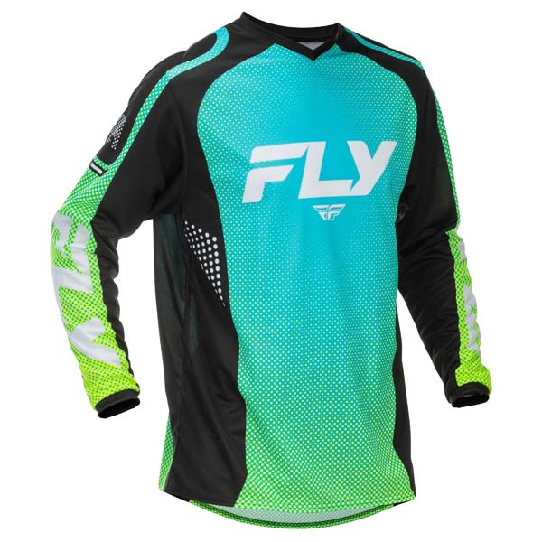 FLY F-16 JERSEY AQUA/BLACK/WHITE SMALL 379-923S