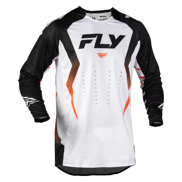 FLY RACING EVO DST BOLT JERSEY WHITE/BLACK/ORANGE MEDIUM 380-122M