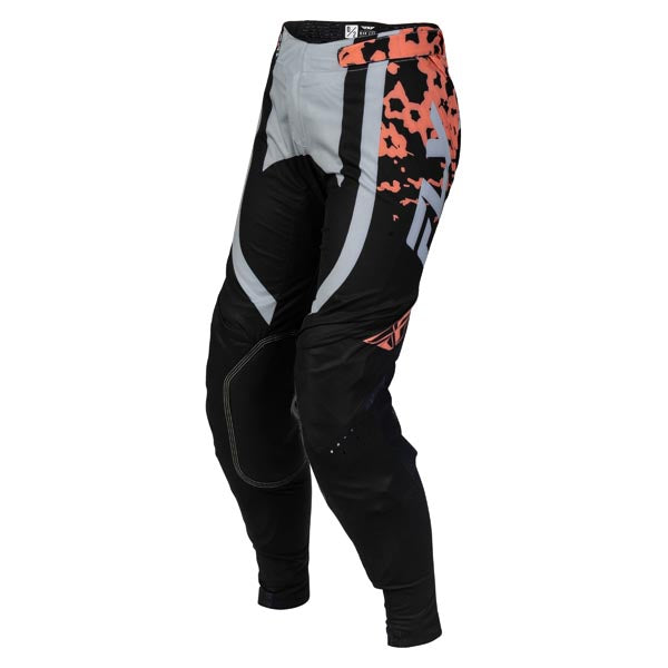 FLY RACING WOMENS LITE FLAKE PANTS BLACK/LIGHT GREY/CORAL 09 380-63009