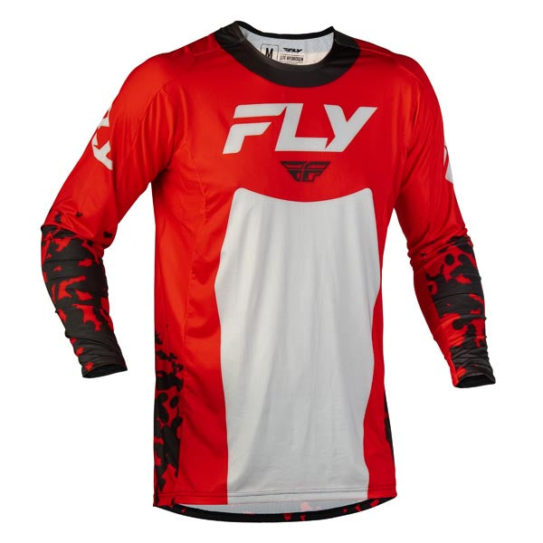 FLY RACING LITE FLAKE JERSEY RED/GREY/BLACK YOUTH LARGE 380-722YXL