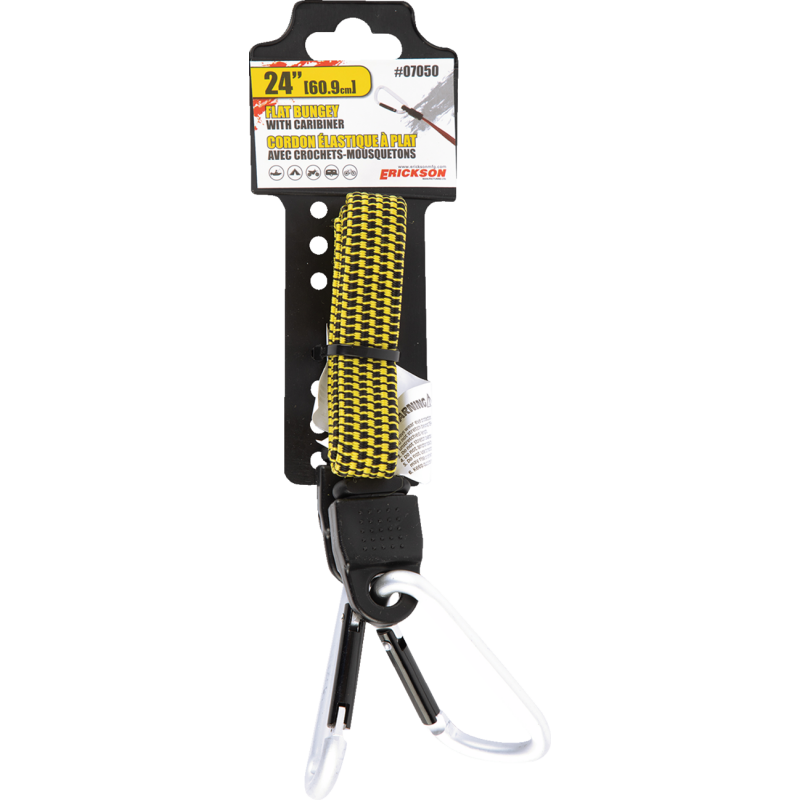 ERICKSON 24" FLAT BUNGEY W/CARABINER 07050