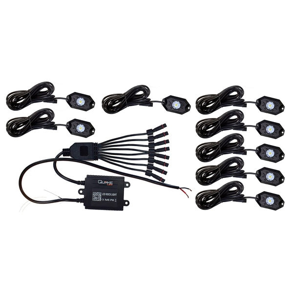 QUAKELED ROCK LIGHT RGB/WH 8 PCS QUAKELED QTL1036