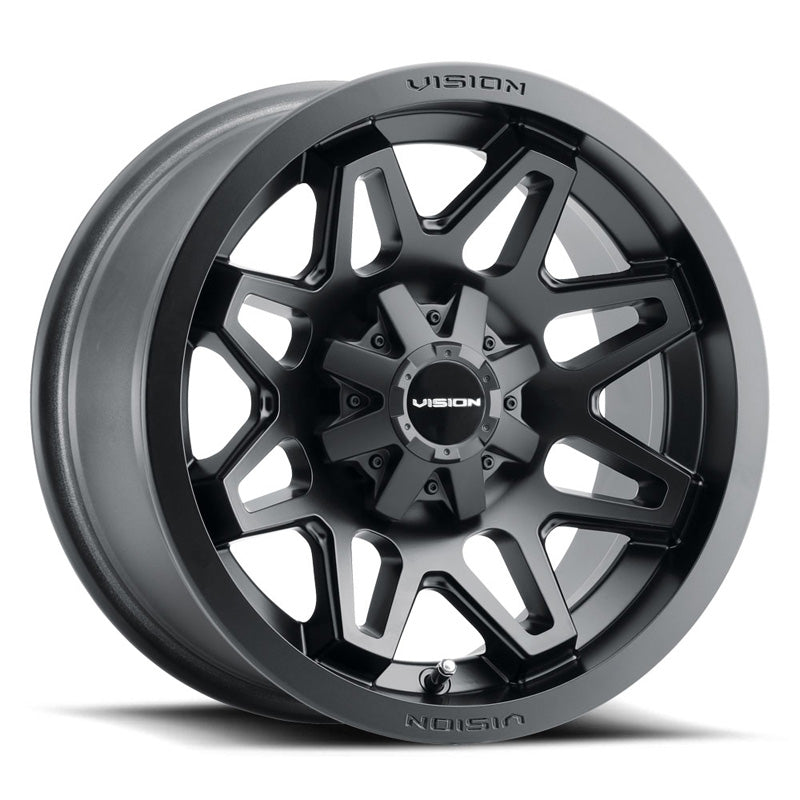 VISION WHEELS XUTV WHEEL SE7EN 416 12X7 4/136 (4+2.5) MATE BLACK 416-127136MB4