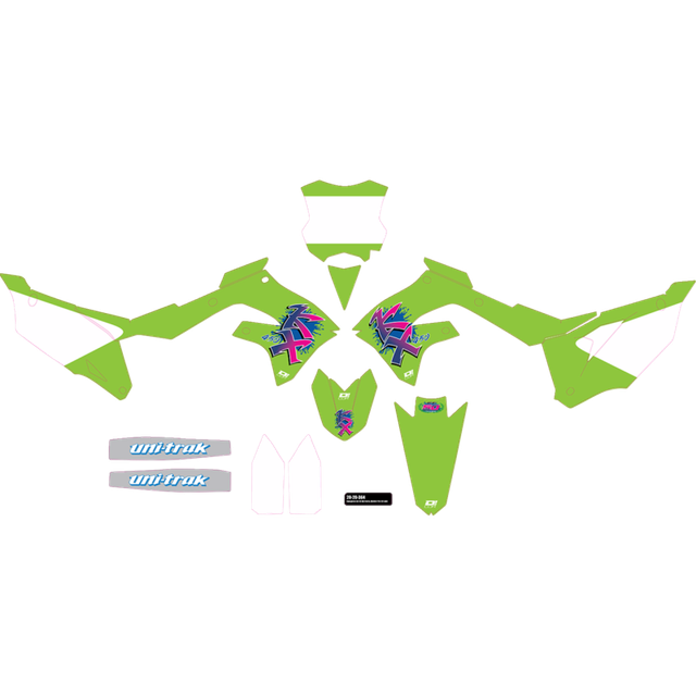 D'COR VISUALS CMPLT KIT 93 KX RETRO - KXF 450 (19-23) WHT BG 20-20-364
