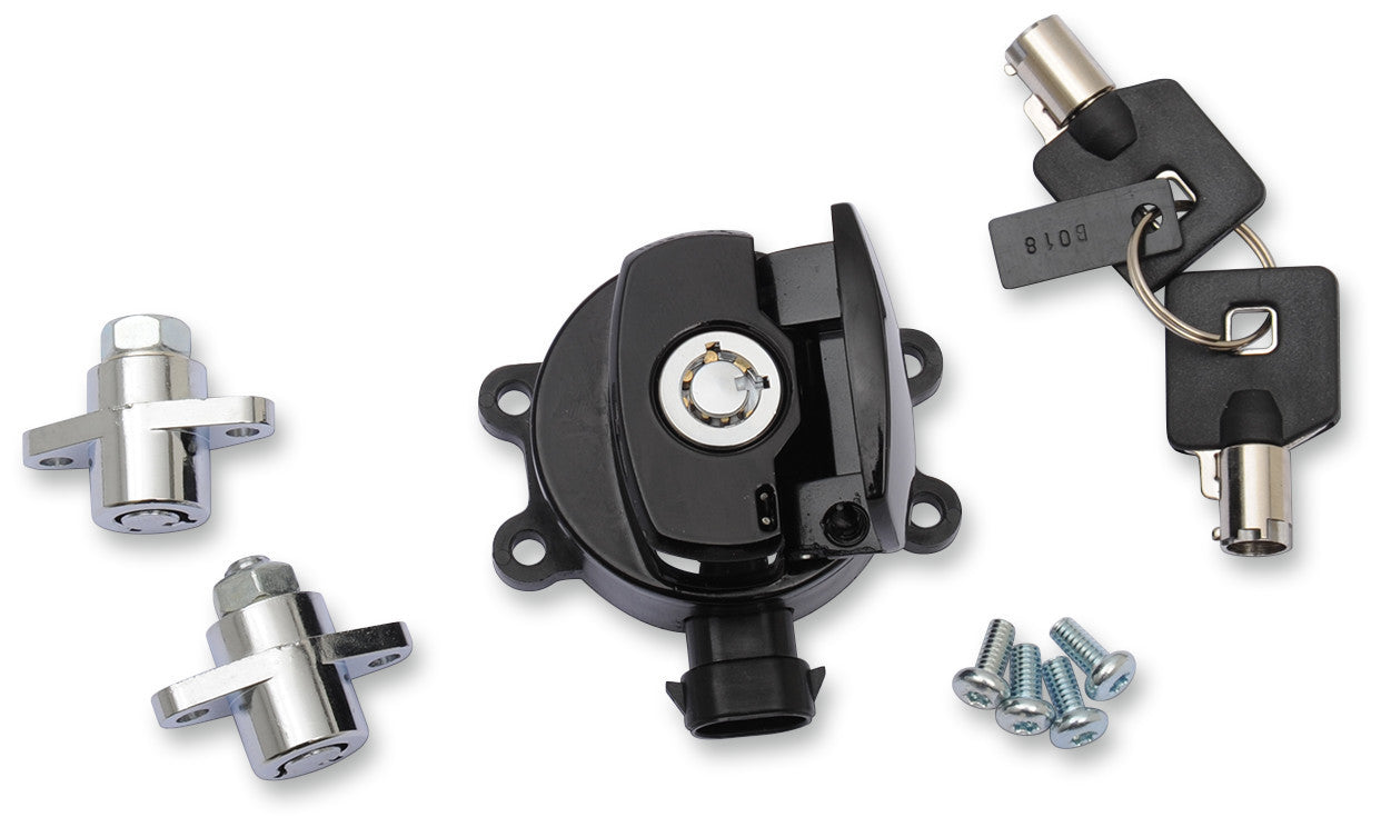 DRAG SPECIALTIES SWITCH IGN BLK+LCKS 14-19 FLHR E21-0214GB/50
