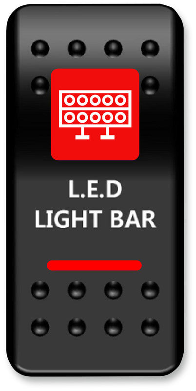 MOOSE UTILITY DIVISION MOOSE BRANDED LED LIGHTBAR SWITCH WITH RED LED LLB-PWR-R