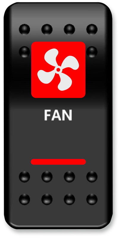 MOOSE UTILITY DIVISION MOOSE BRANDED FAN SWITCH WITH RED LED FAN-PWR-R