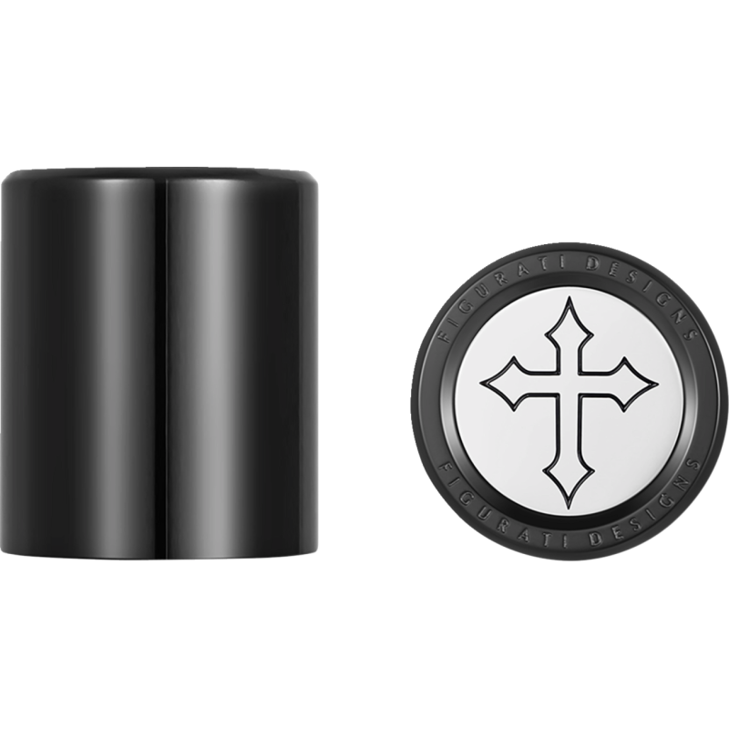 FIGURATI DESIGNS ND MAG DOCKING COVERS BLACK WITH CROSS-27.2X32MM FD41-DC-27.2/32-BLK