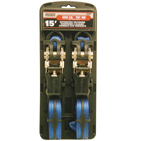 ERICKSON PROFESSIONAL SERIES RATCHET TIE DOWN 2PK 15' 34400