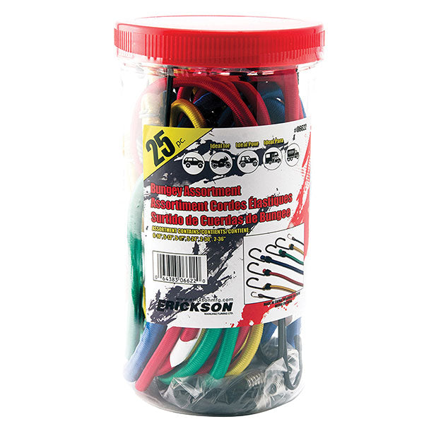 ERICKSON ASSORTED JAR OF BUNGEY CORDS 12PC  06621