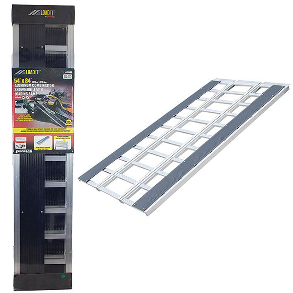 ERICKSON TRI-FOLD ALUMINUM COMBINATION SNOWMOBILE & ATV LOADING RAMP 84" X 54" 1500 LB. RATED (PER RAMP) 7488