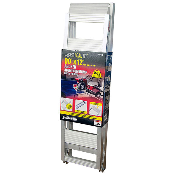 ERICKSON CENTER FOLDING ARCHED ALUMINUM RAMP 12" X 90" 750 LB. RATED (PER RAMP) 7441