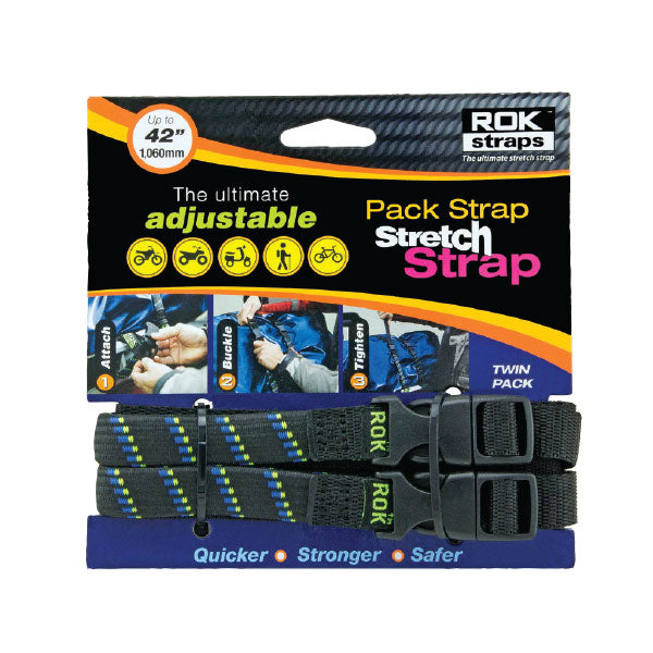 ROK SLIM PACK STRAPS 5/8 X 42" BLUE/GREEN ROK00305