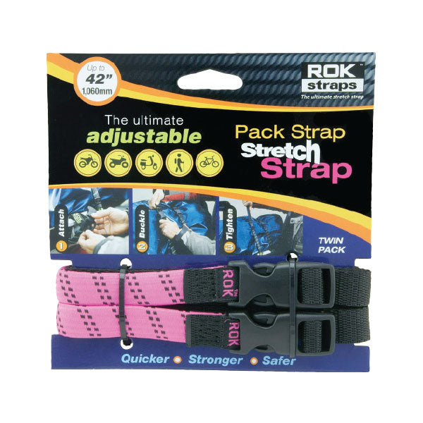 ROK SLIM PACK STRAPS 5/8 X 42" PINK ROK00356
