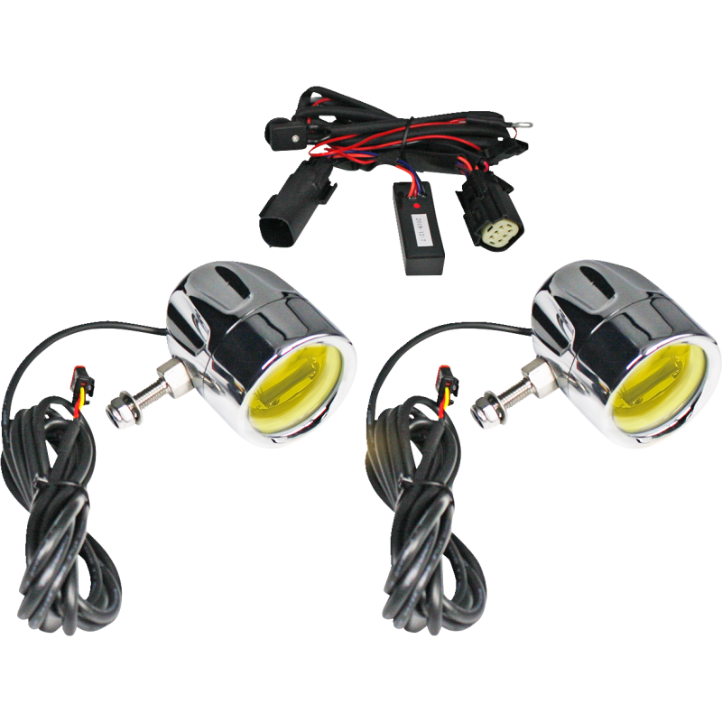 CUSTOM DYNAMICS LIGHT FOG CHRM/ YELLOW PR PB-FOG-BCM-YC