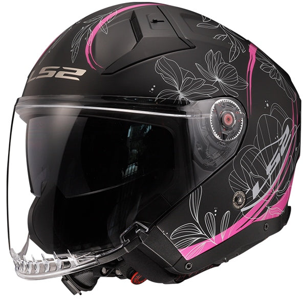 LS2 HELM INFINITY II LOTUS MAT BK/PI L LS2 603-1114