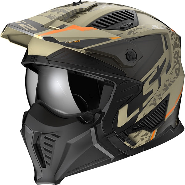 LS2 HELM DRIFTER DEVOR MAT SAND OG S LS2 606-1102