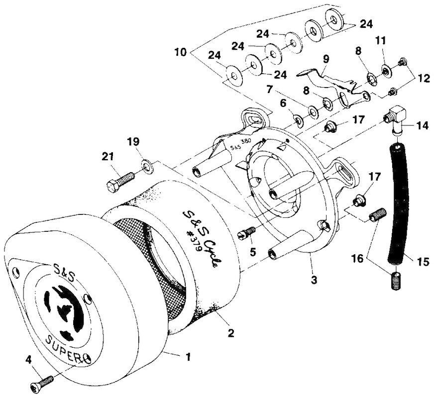 S&S CYCLE A/C BACKING PLATE PRE EVO E/G CARBS 17-0330