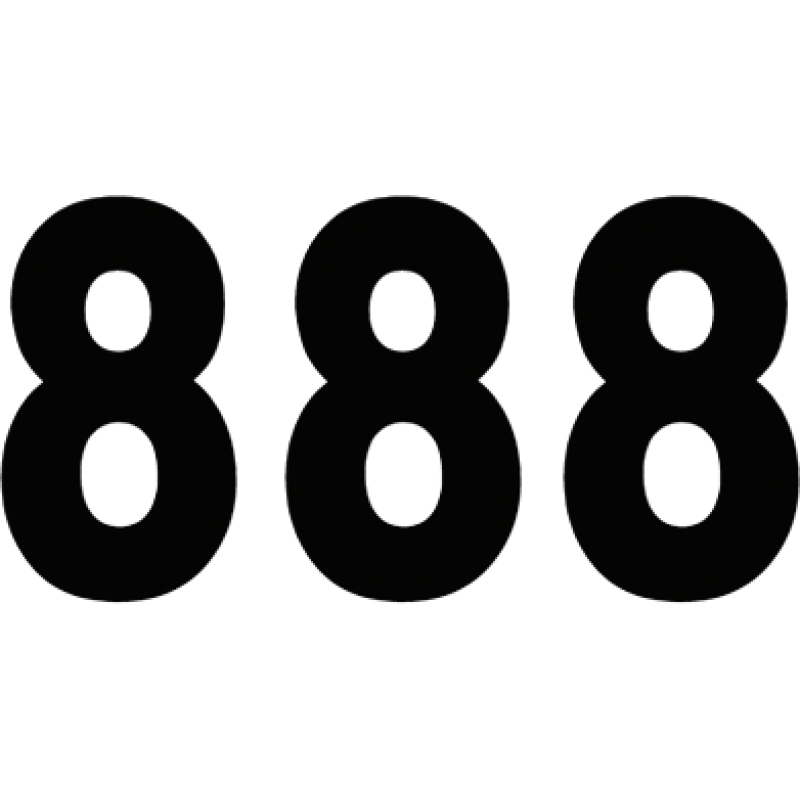 FACTORY EFFEX PRO 7" NUMBER BLACK #8 02-4348