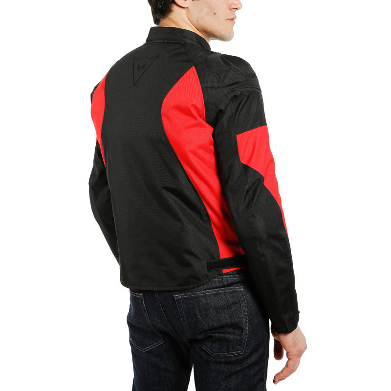 DAINESE MISTICA TEX JACKET BLACK/LAVA-RED 1735250-B78-58